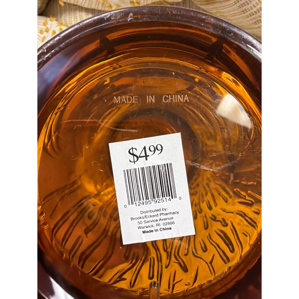 Vintage Amber Tiki Pitcher and Tumbler Set Translucent Plastic Brooks Eckerd - Picture 5 of 6